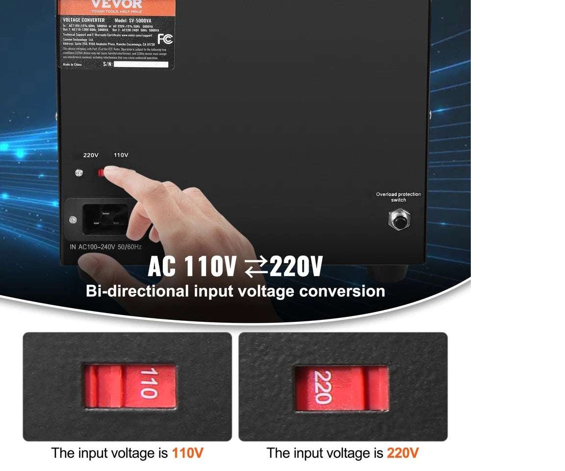 5000W Continuous Power/10,000W Peak Portable Solar Off-Grid Power Station
